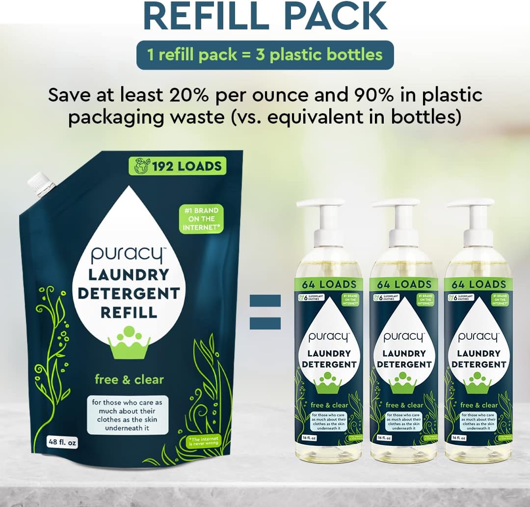 Puracy Natural Laundry Detergent 48oz Refill (Concentrate)
