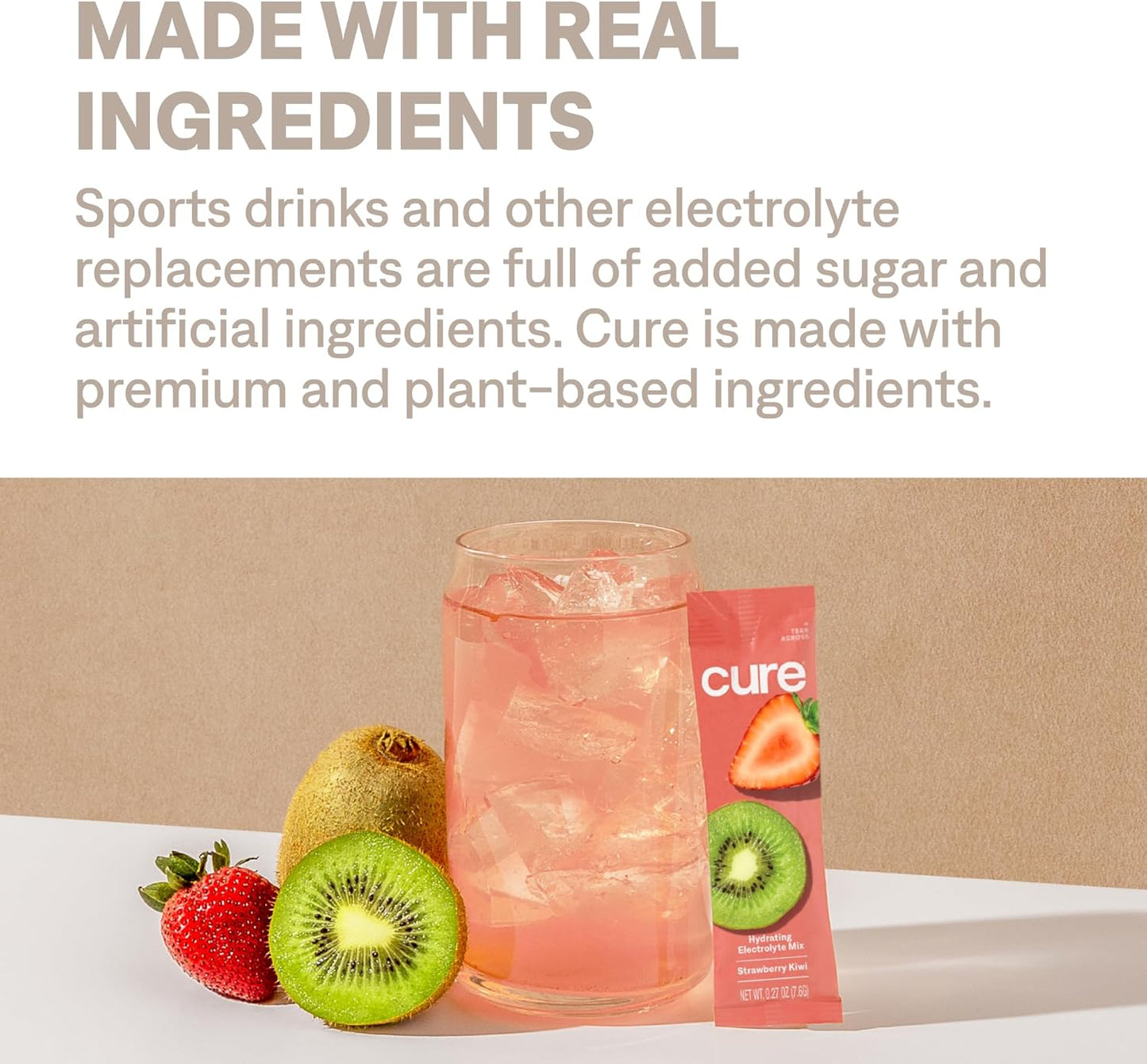 Cure Hydration Hydrating Electrolyte Drink Mix – Strawberry Kiwi