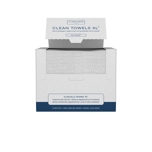 Clean Skin Club Clean Towels™ Xl, Disposable Face Towels, 50 Count